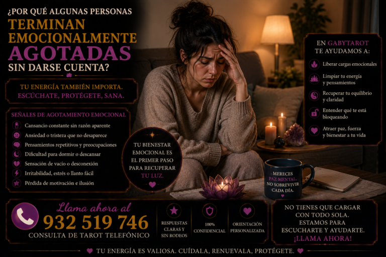 mujer agotada emocionalmente ansiedad tristeza energia tarot