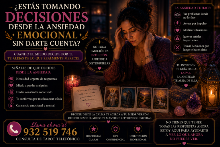 decisiones ansiedad emocional miedo dudas intuicion tarot