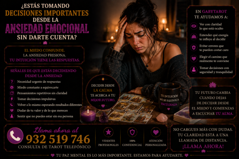 mujer ansiedad emocional decisiones importantes tarot amor