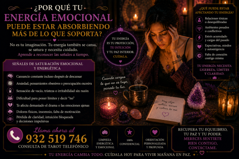 energia emocional saturada bloqueo ansiedad espiritual tarot