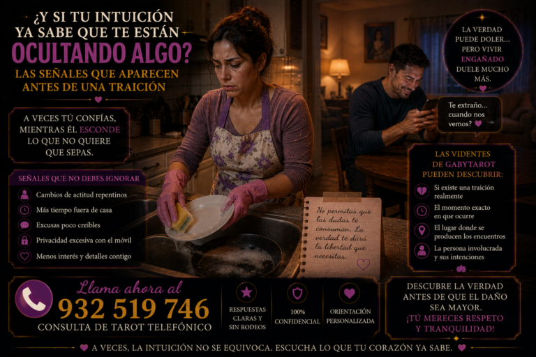 mujer sospecha traicion pareja marido mensajes ocultos tarot