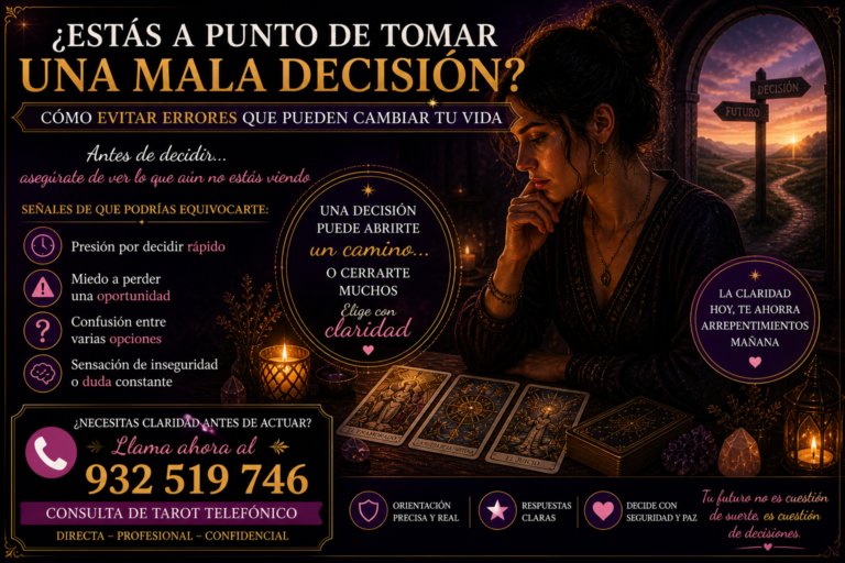 mala decision como evitar errores vida decisiones importantes tarot