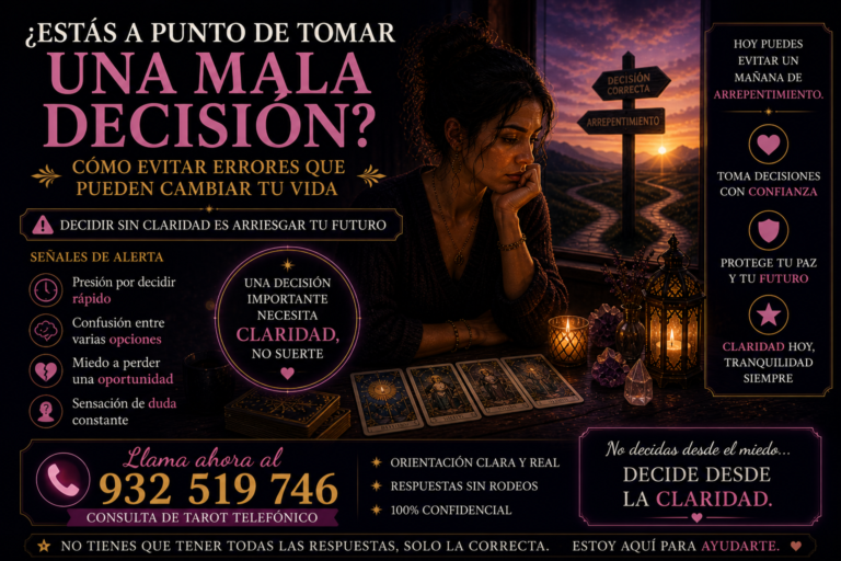 mala decision vida evitar errores decisiones importantes tarot