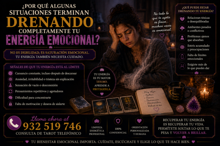 situaciones drenan energia emocional ansiedad agotamiento tarot