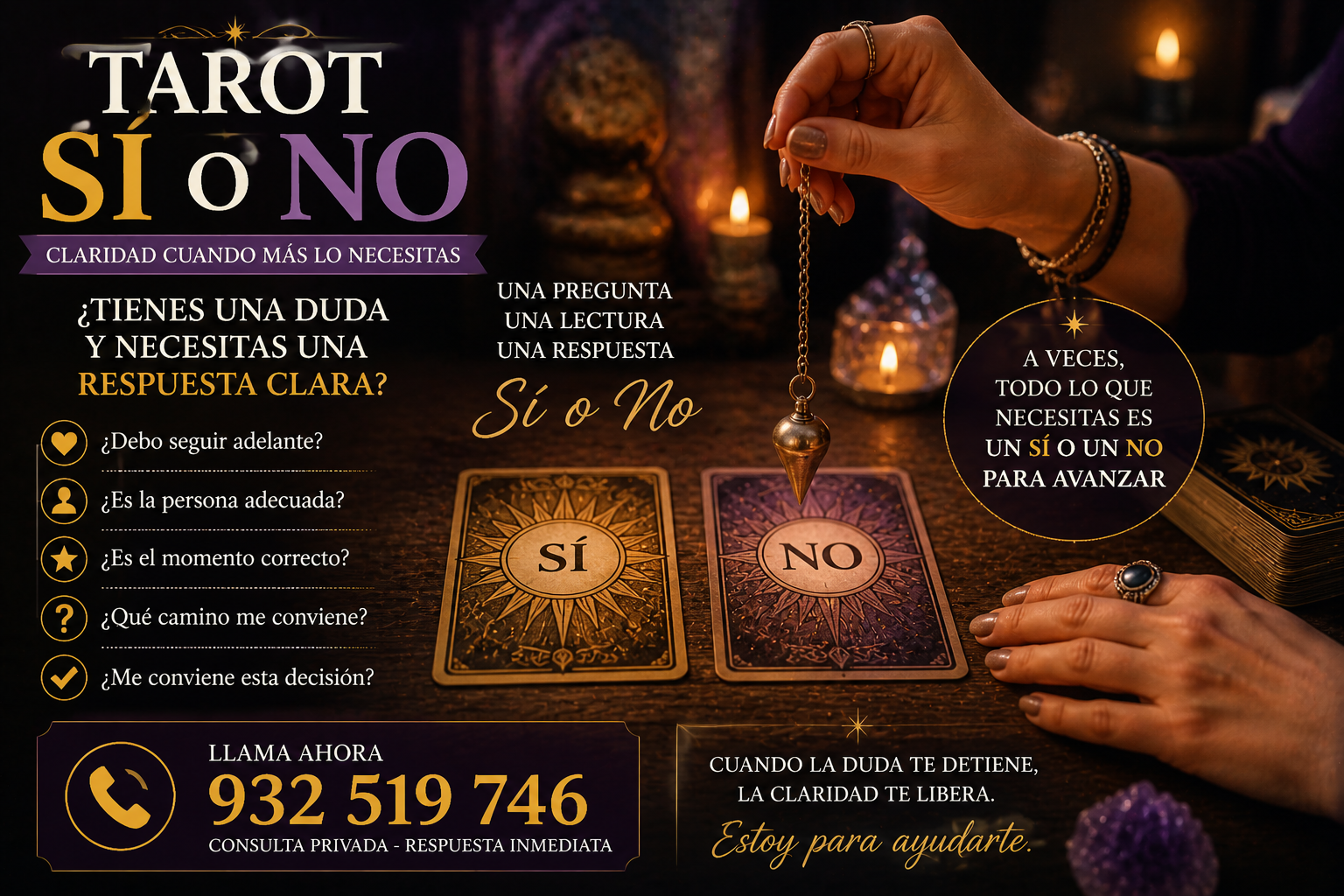 Tarot Sí o No: ¿Cómo obtener una respuesta clara cuando no sabes qué hacer?: respuesta espiritual y orientación del tarot tarot si o no respuesta clara decision consulta tarot directa